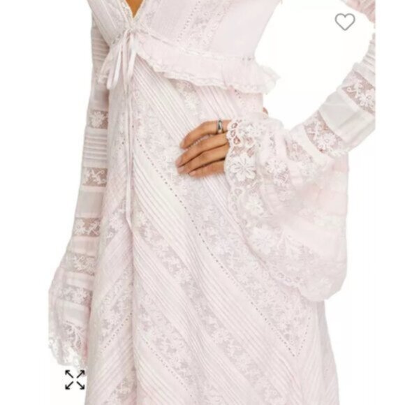 LoveShackFancy Weil Lace Inset Maxi Dress - Picture 4 of 15